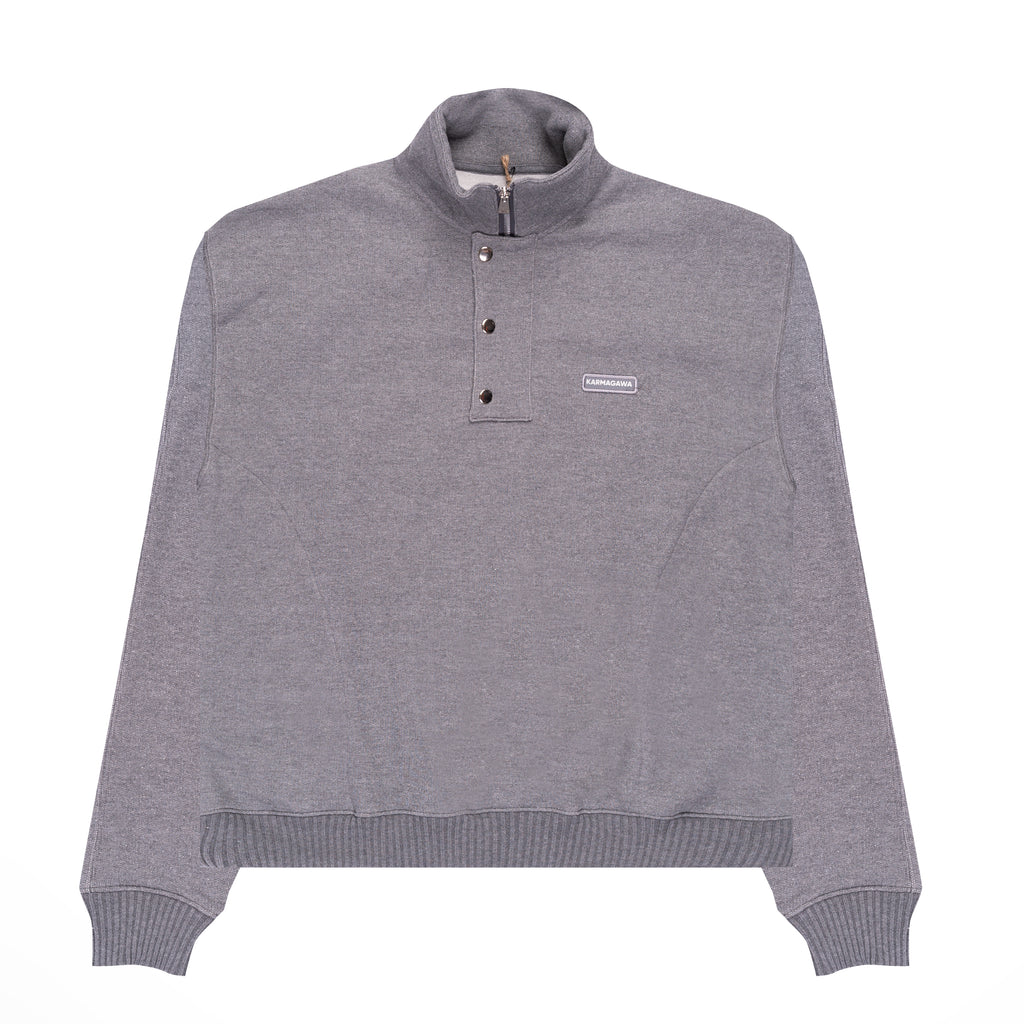 PERU 1/4 ZIP SWEATER - GREY