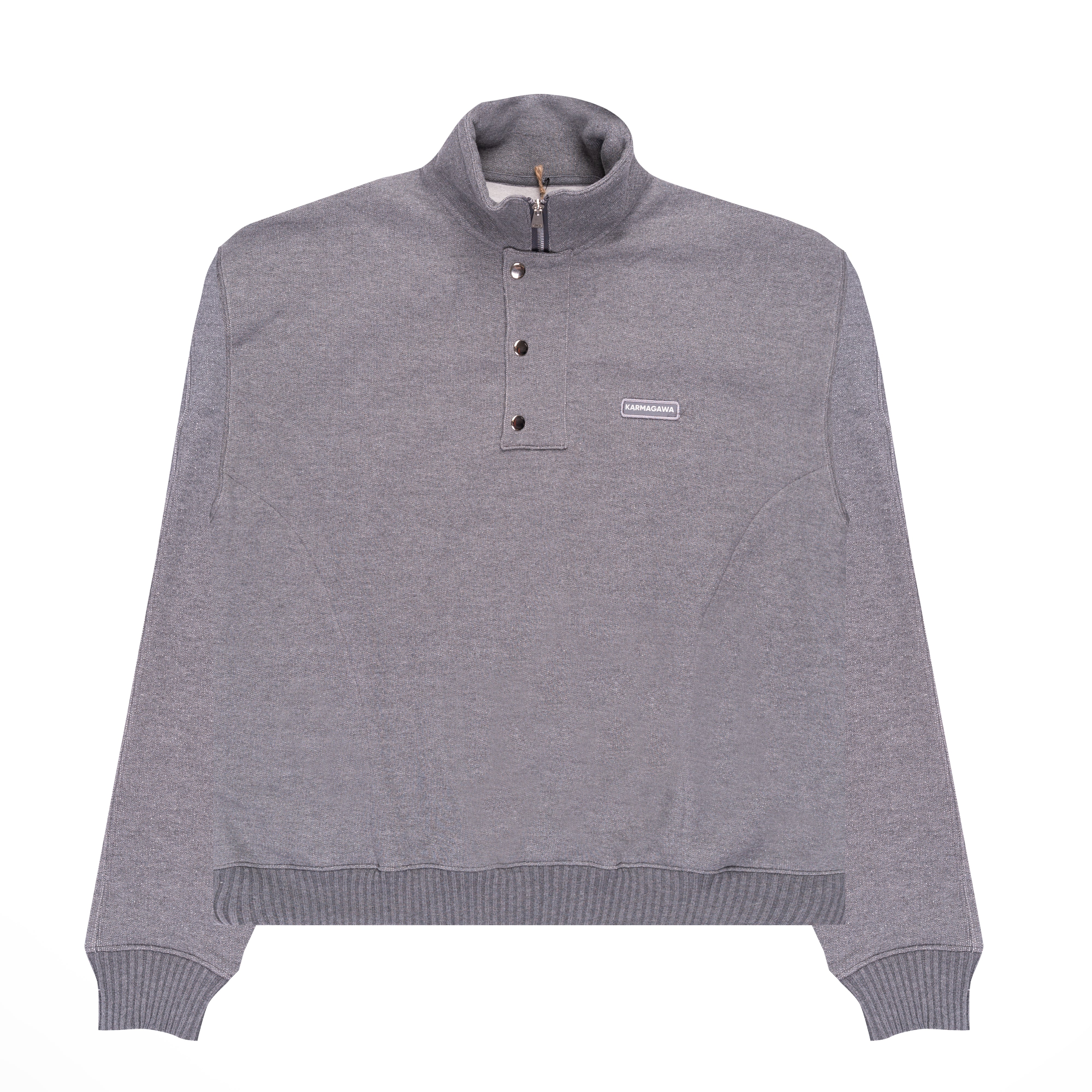 PERU 1/4 ZIP SWEATER - GREY – Karmagawa
