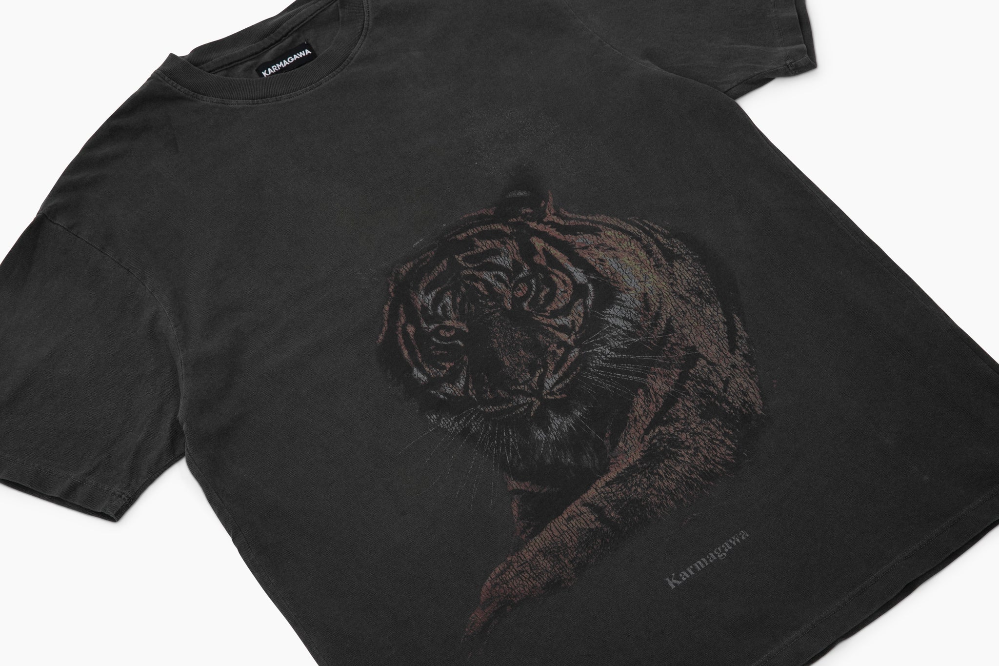Wellcoda Tiger Face Nature Animal Womens T-shirt, Wild Casual Design  Printed Tee